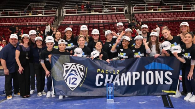 Cal's conference champion women's gymnastics team